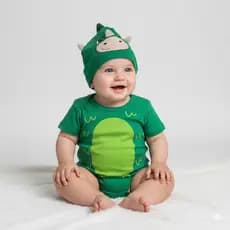 Body bebe Dinossauro+ Touca Dino – Body  Manga Curta