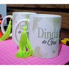 Canecas Personalizadas Padrinhos De Batismo Dindo e Dinda com NOMES do bebe e dos padrinhos também com foto