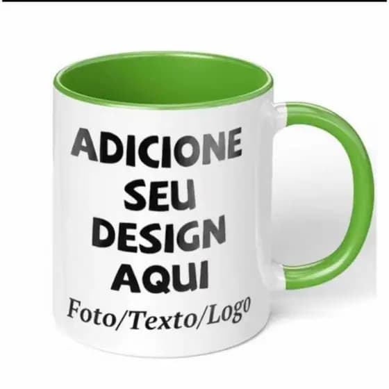 Caneca Xicara colorida Caneca alça colorida Caneca Personalizada com sua foto ou arte Presente Criativo ESCOLHA SUA ARTE