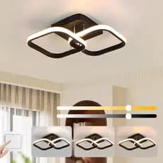 Grande Luminária de Teto LED 3 Cores Bivolt 110V-220V Lustre Moderno para Sala Quarto Cozinha Corredor