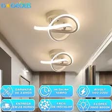 3 Cores 110V-220V Luminária de teto Moderna LED Lustre para Corredor Sala Quarto Cozinha 12