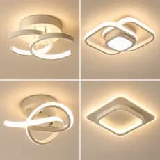 Lustre LED de Teto 3 Cores Bivolt 110-220V Moderno para Sala Quarto Cozinha Corredor