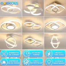 3 Cores 110V-220V Luminária de teto Moderna LED Lustre para Corredor Sala Quarto Cozinha 4