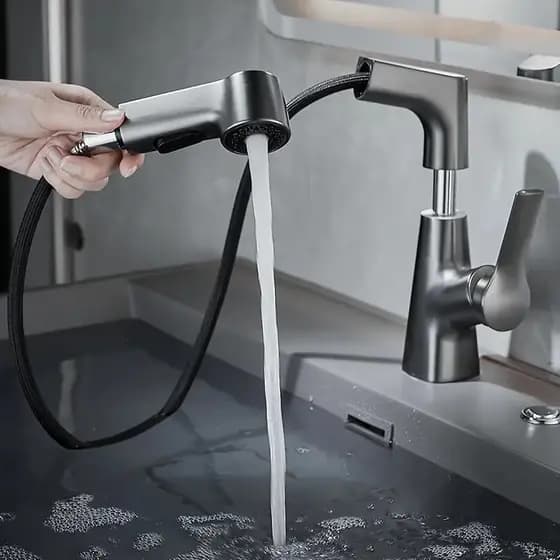 Torneira De Água Quente E Fria De Bancada De Metal