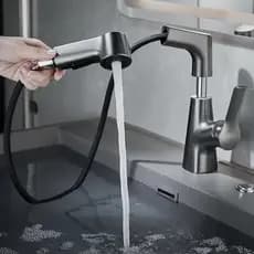 Torneira De Água Quente E Fria De Bancada De Metal
