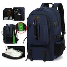 Mochila De Viagem Masculina De 80 Litros , Mala extra Grande Para Caminhada Ao Ar Livre