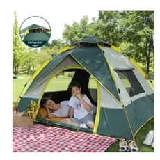 Barraca portátil de 200x210x135cm Barraca de acampamento dupla à prova d'água para 4 pessoas