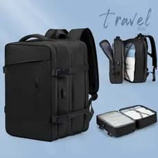 Mochila De Viagem USB Masculina E Feminina À Prova D'água Reforçada Expansível Para Laptop