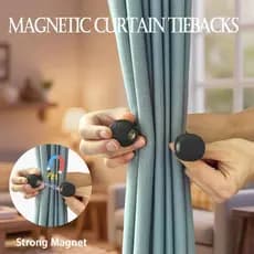Kit 2/4/8 Enfeites De Cortina Prendedor Magnetico Varias Cores Gruda com Imã
