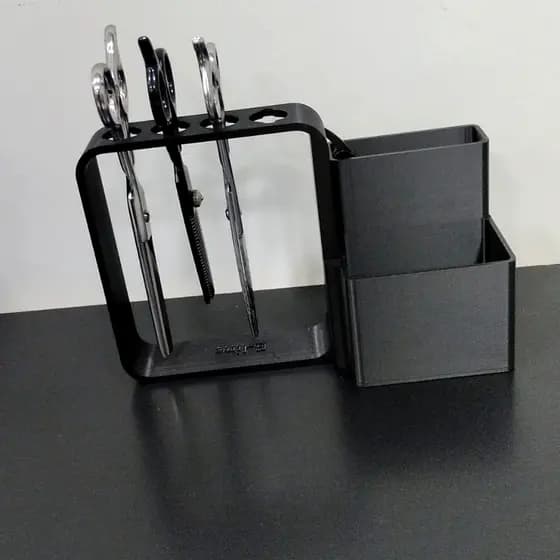 Suporte organizador para tesouras de 5" a 7", pentes, navalhas e acessórios de barbearia