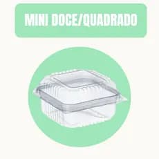 Pote para Doce Quadrado 200ml Modelo 641 com Tampa Articulada | Ideal para Sobremesas