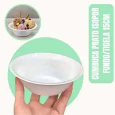 Cumbuca Isopor 15cm 350ml Térmica | Prato Fundo Tigela para Caldos, Sopas e Açaí