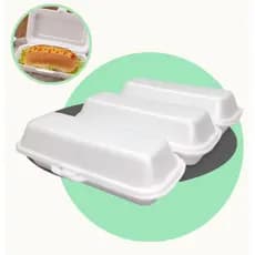 Dogueira de Isopor BOM APETITE c/100 Unidades | Embalagem Térmica para Hot Dog e Lanches
