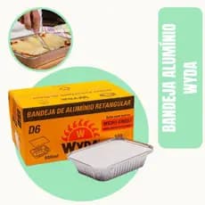 Embalagem marmitex em alumínio microondas, forno e freezer c/ 100 unidades (500ML) WYDA