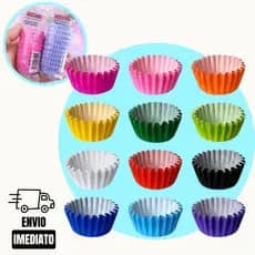 Kit 100/200/300 Forminhas para Docinho Nº 5 PLAC | Brigadeiro Festa e Aniversário | Cores Variadas para Eventos