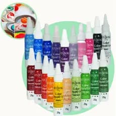 Kit 2 Corantes Alimentícios Liquid Gel Iceberg Chef 25g – Confeitaria | Escolha a Sua Cor
