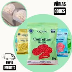 Micro Confeito Açúcar Pérola/Miçanga Iceberg 80g | Decoração para Bolos, Doces e Confeitaria