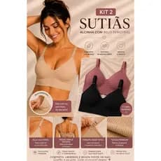 KIT 2 Top Sutiã alça fina Removível Importado Com Bojo Removível Conforto e Estilo