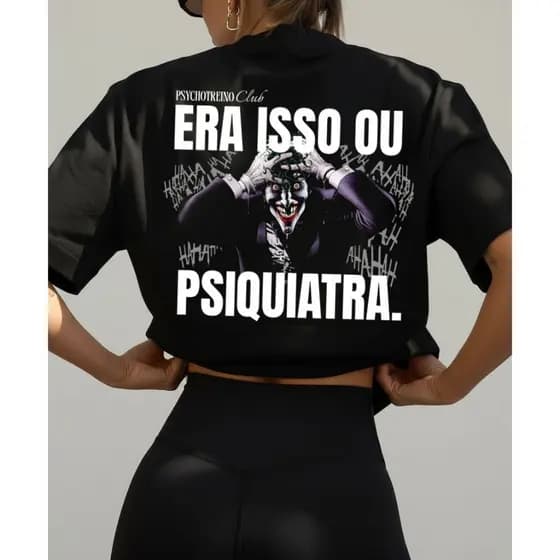 Camiseta Camisa 100% Algodão Feminina Treino Academia Musculação Fitness Gym Crossfit Psiquiatra