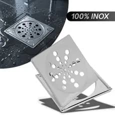 Ralo Banheiro Quadrado Completo Ralo de Banheiro 10cm e 15cm Inox Abre/Fecha Ralo Inox