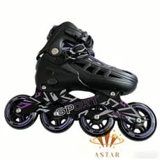 Patins Roller Inline De 4 Rodas Reto Preto Boa Qualidade 33-42 Professional