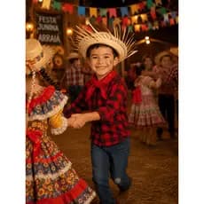 Chapéu Infantil de Palha Menino Festa Junina  Fantasia Caipira Tradicional Arraia