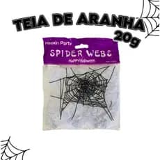 Teia de Aranha com Aranhas Pacote Halloween Acompanha 2 aranhas