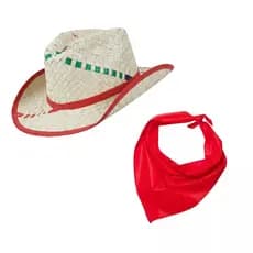 Kit Festa Junina Chapéu + Lenço Infantil Arraiá Chapéu com Lencinho Caipira Caipirinha