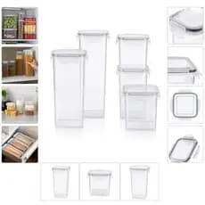 Kit Potes Herméticos Acrílico 8 Peças