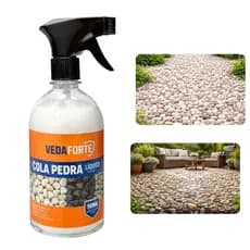 Cola Pedra Fixador de Pedras para Jardim Borrifador Veda Forte 500 ml