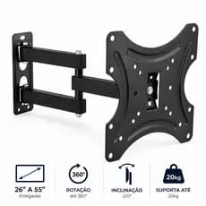 Suporte Fixo Para Tv Com Extensor E Rotação 360