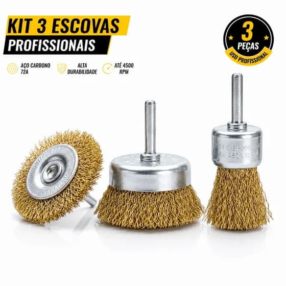 Escova  de Aço para furadeira