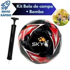 Bola De Campo E Bomba De Ar Portátil Manual Futebol Jogo Treino