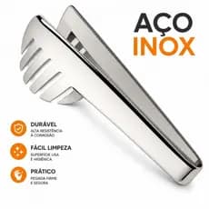Kit 3 Pegador de Massa e Salada em Aço Inox – Ideal para Cozinha e Restaurantes, 24cm de Comprimento