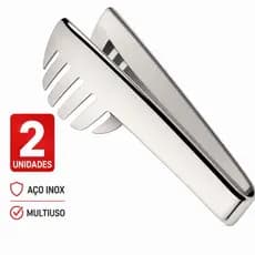 Kit 2 Pegador de Massa e Salada Inox Utensílio de Cozinha