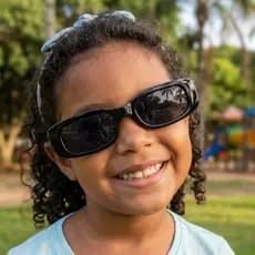 Óculos De Sol Infantil Retangular Vintage Preto Promoção Pronta Entrega Festas Eventos com Proteção UV