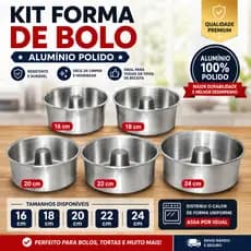 Formas de Bolo Tamanhos Disponíveis