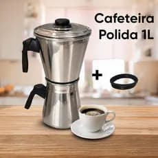 Cafeteira Econômica 1,0L em Alumínio Polido – Certificada pelo INMETRO