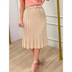 saia midi plisada   moda  evangélica