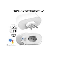 TOMADA INTELIGENTE WIFI 2.4GHz 10A COMPATIVEL ALEXA GOOGLE ASSISTENT TUYA ADAPTADOR CASA COMPLETA 1UN