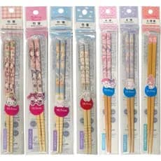 Direto Do Japão Pauzinhos De Bambu Sanrio , Madeira Corte Superior 16.5 Cm , 18 , 21 (Hello Kitty , Melody & Kuromi , Cinnamoroll)