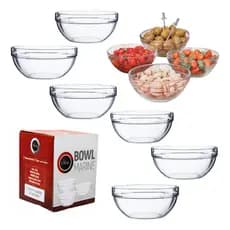 Kit 6 Tigelas Bowl Vidro Modelo Marine 130ml Petisqueira - Utensílios De Cozinha