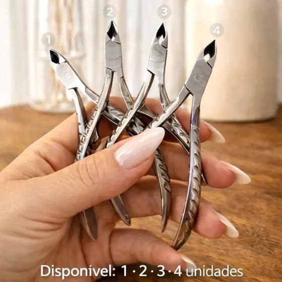 Kit 5/4/3/2 Alicates Unha AFIADO Profissional Premium Cutícula Manicure Pedicure Esmaltacao