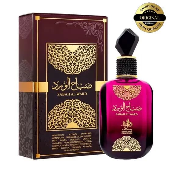 Perfume Arabe Original Al Wataniah Feminino Sabah Al Ward Eau de Parfum 100ml – Original