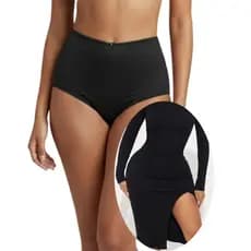 Calcinha Cinta Em Cetinete Modeladora Zero Barriga Afinar Cintura Alta Compressão P ao Gg