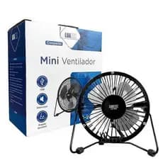 MINI VENTILADOR USB AJUSTÁVEL SILENCIOSO PRETO LUATEK LS904
