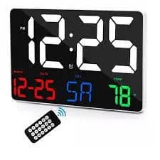 RELOGIO DIGITAL VISOR COLORIDO LELONG + CONT REMOTO LE2120