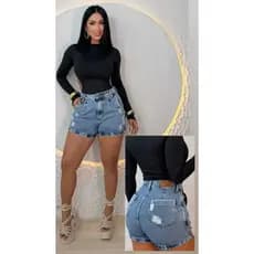 Short jeans feminino cintura alta BOYFRIEND sem elastano bermuda soltinha despojada confortável