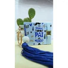 Chaveiro Dia dos Pais Mini Álbum com 12 Fotos Lembrancinha Dia dos Pais Presente criativo