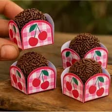 50 Forminhas de doces Tema Cerejinha ENVIO 24HR